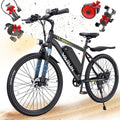 VARUN Electric Bike - 500W Peak Motor, 24/26' All-Terrain E-Bike, Up to 40 Miles & 20 MPH, Removable Battery, 7-Speed, Front Suspension, Dual Disc Brakes, with Free Accessory Pack
