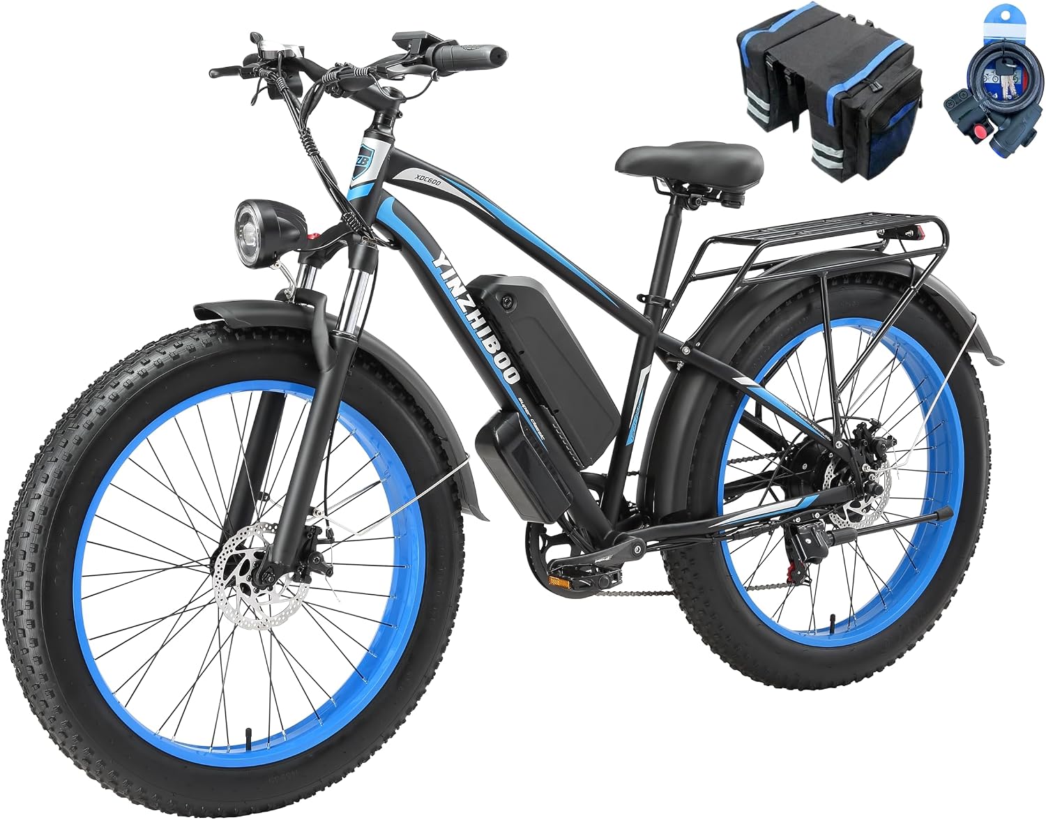 Electric Bike for Adults, 2000W Peak Motor E Bikes, 26' Fat Tire Electric Mountain Bike, 32 MPH Electric Bicycle, 48V 17.5Ah (840Wh) Removable Battery, UL2849 Certified