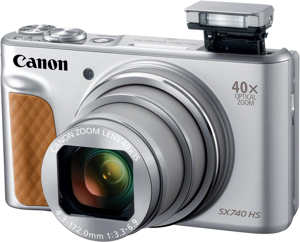 Canon PowerShot SX740 HS, Point and Shoot Digital Camera, Optical Zoom, 4K Video, Silver
