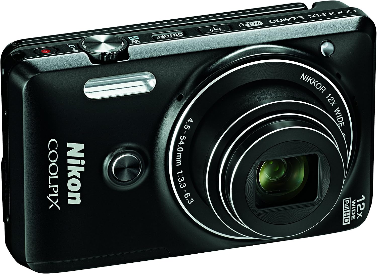 Nikon COOLPIX S6900 Digital Camera with 12x Optical Zoom and Built-In Wi-Fi (Black)