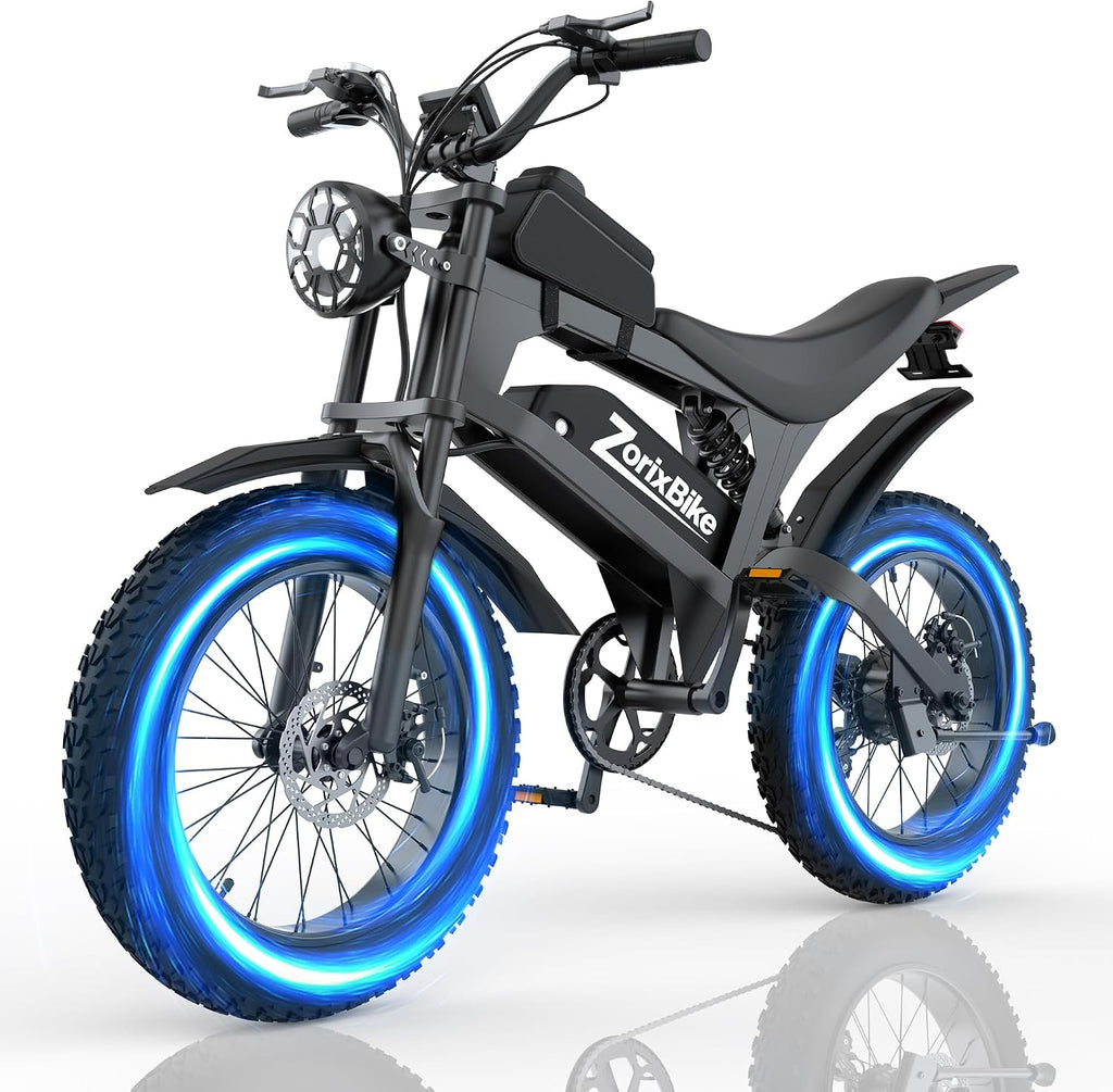 Electric Bike for Adults,48V 20AH - Peak Power 1500/3000W Brushless Motor Electric Bicycle - Max Speed 31-35MPH - Max 80 Miles Range - 20' x 4.0' Fat Tire Dirt E-Bike,7-Speed - UL 2849