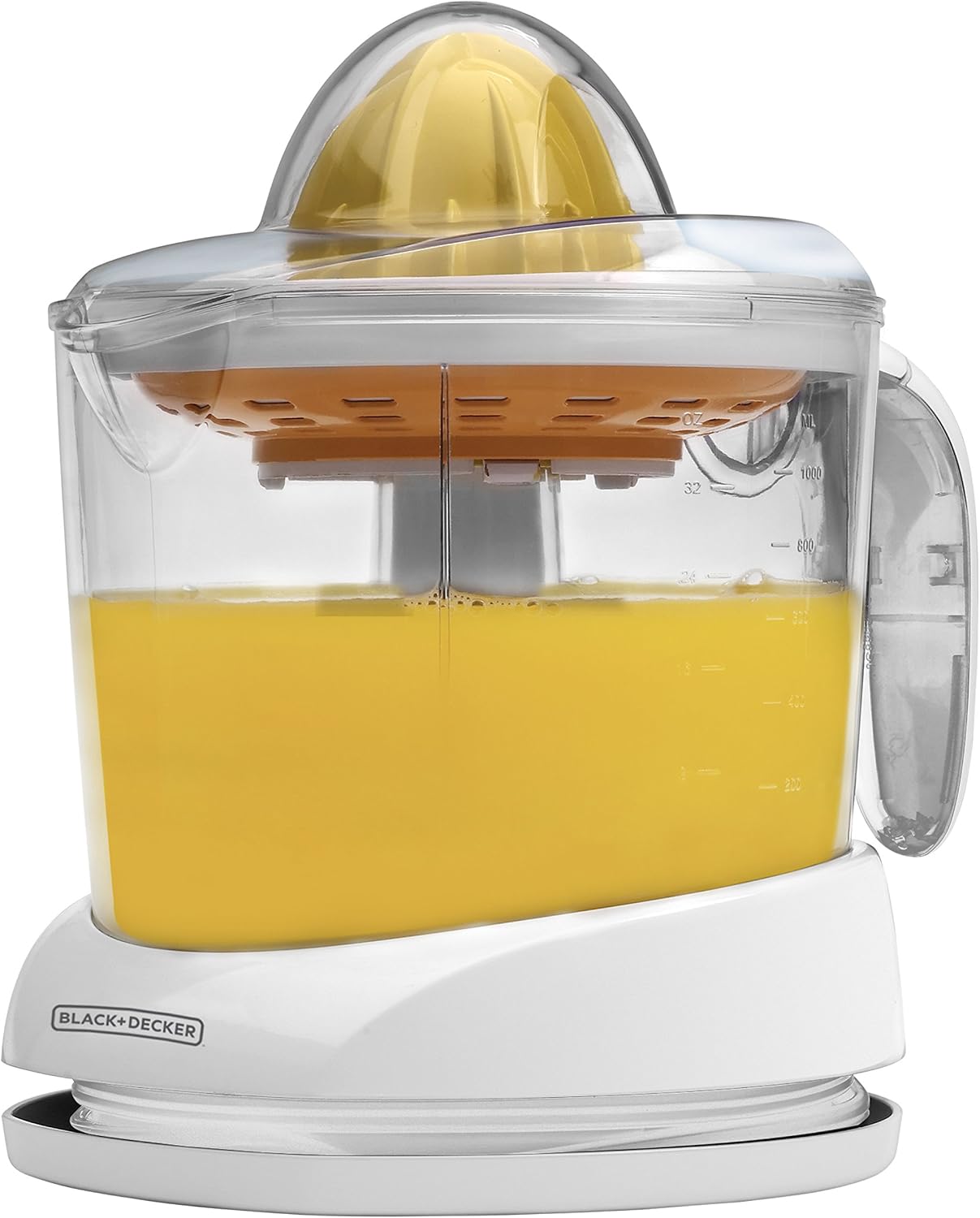 BLACK+DECKER 32oz Electric Citrus Juicer,CJ625,Pressure Activated,Adjustable Pulp Control,Dishwasher-Safe,(Pack of 4)