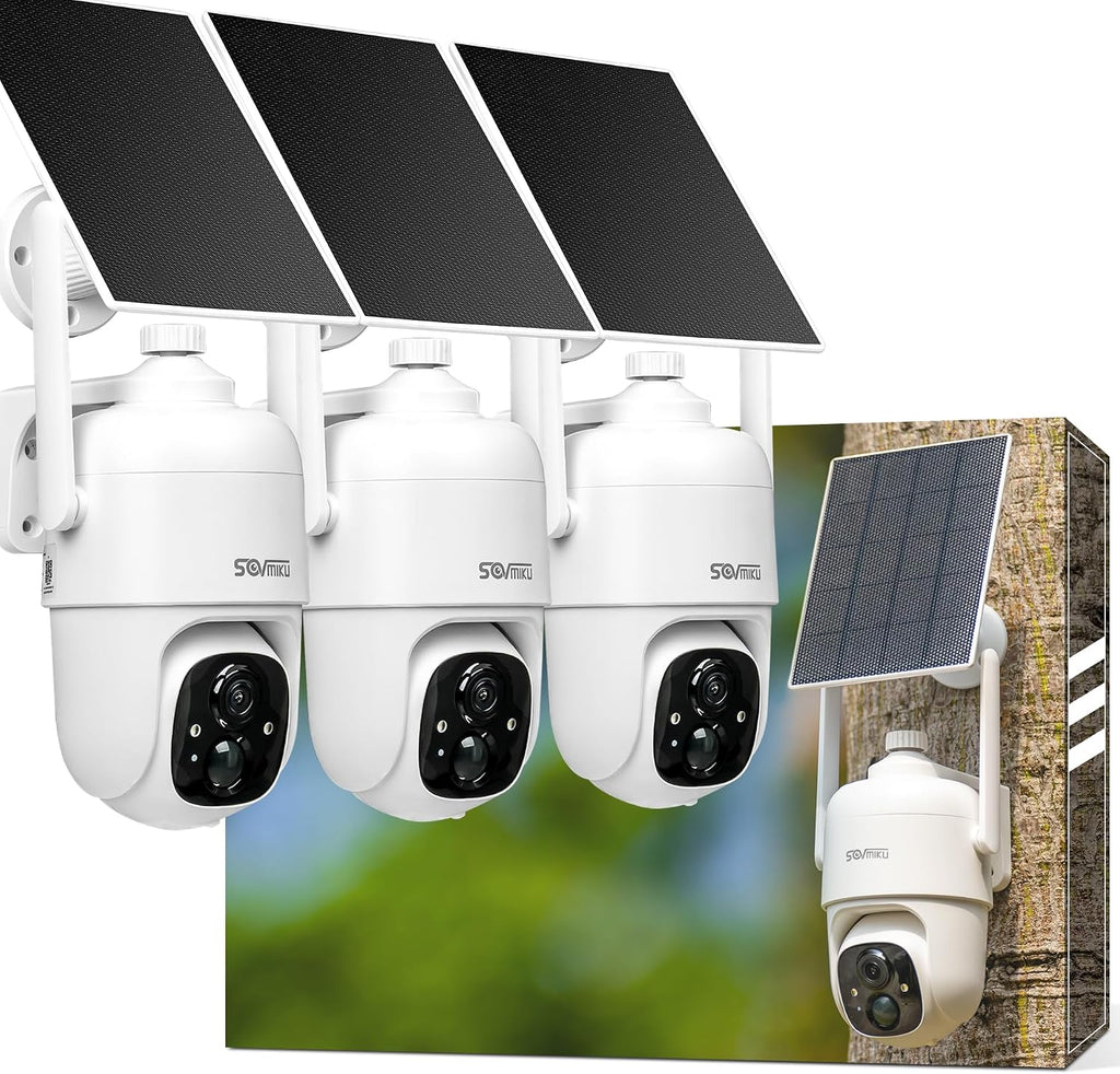 Vicohome 3CQ1 AI 2K Solar Security Camera Wireless Outdoor, Battery Powered,Two Way Audio,Motion Detection, 360° View,Easy to Setup,Color Night Vision,Audible Flashlight Siren,180 Days Exchange Policy