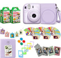 Fujifilm Instax Mini 12 Instant Camera + Pro Design Accessory Bundle with Protective Case, Magnetic Frames, Album, Frames Design Kit (40 Sheets) (Lilac Purple)