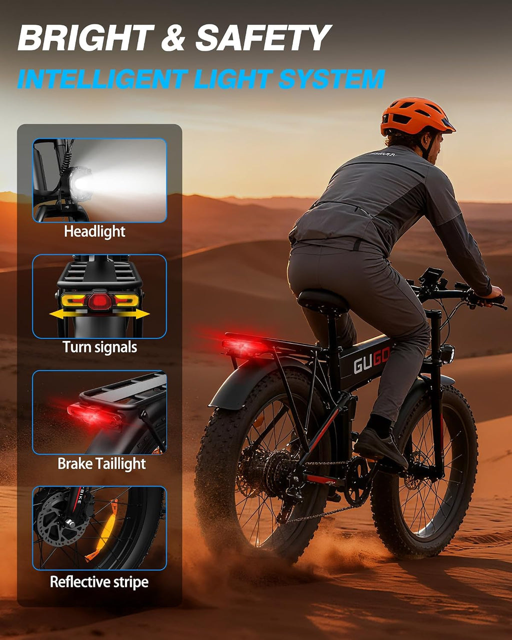 GugoIs Electric Bike for Adults,1000W/3000W Peak Motor Electric Bicycle,Up to 31 MPH,Max 30-60 Miles,48V 15.6/23Ah Large Removable Battery Ebikes, 7-Speed for All Terrain 20'/26' Mountain E Bike