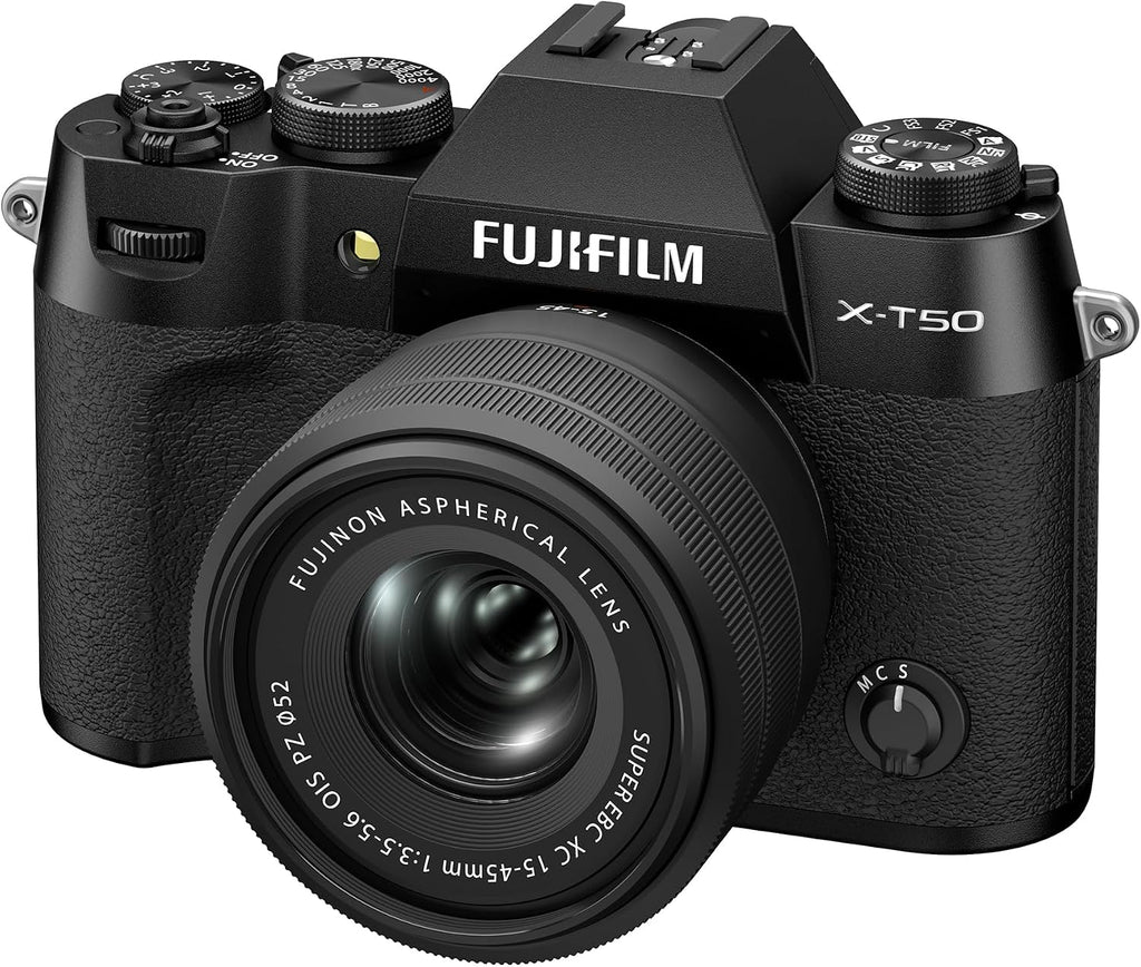 Fujifilm X-T50 Mirrorless Digital Camera XC15-45mmF3.5-5.6 OIS PZ Lens Kit - Black
