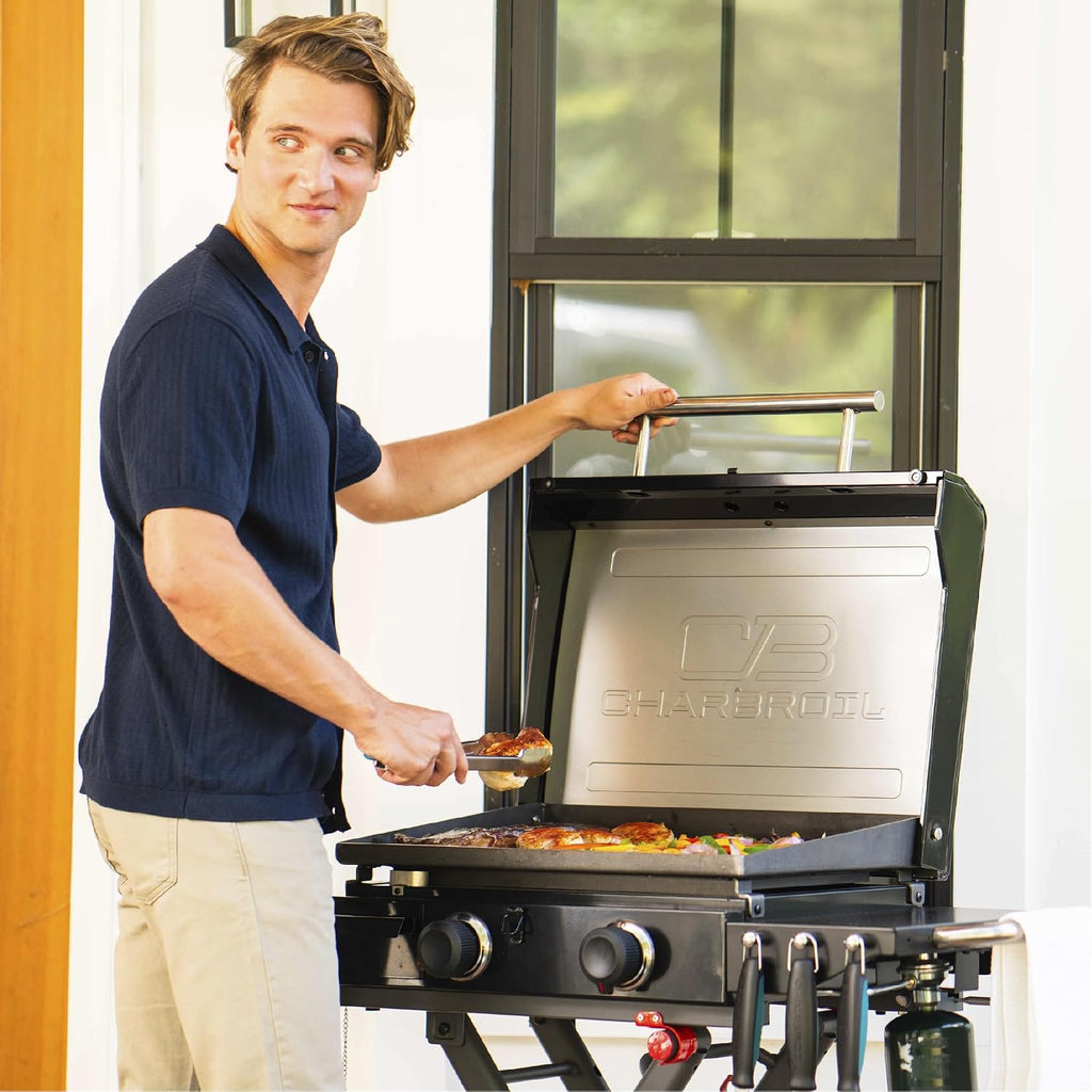 Charbroil® 22' Performance Series™ Folding Cart 2-Burner Portable Propane Gas Griddle, Black - 463711223