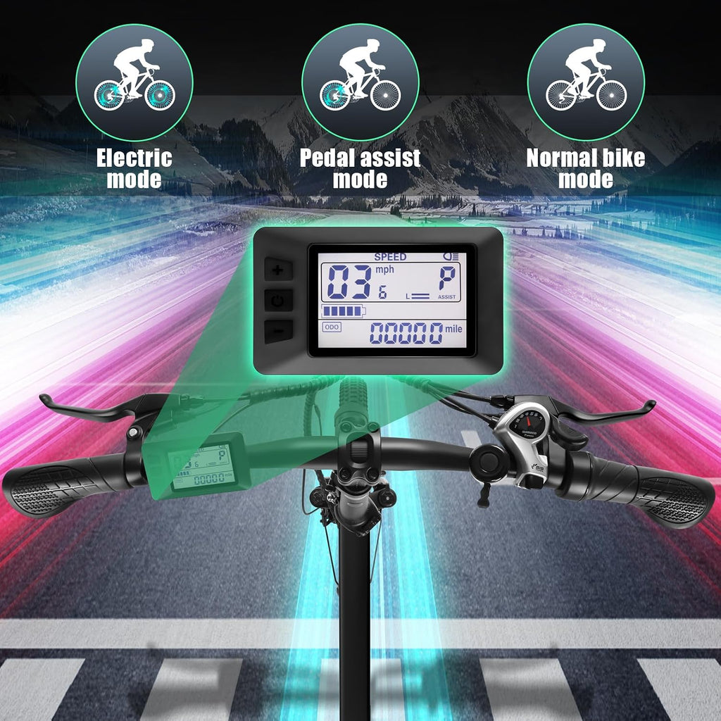 Vivi Folding Electric Bike for Adults, 20' x 2.4 Fat Tire Ebike, Peak 750W Foldable Electric Bicycle, 20MPH Commuter E-Bike with 48V Removable Battery, 7 Speed, SGS Certified to UL2849