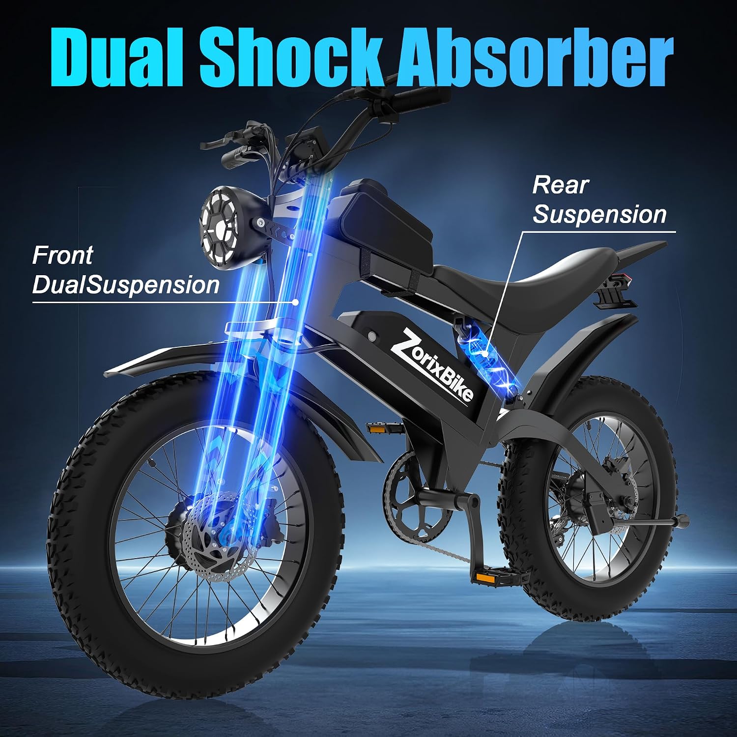 Electric Bike for Adults,48V 20AH - Peak Power 1500/3000W Brushless Motor Electric Bicycle - Max Speed 31-35MPH - Max 80 Miles Range - 20' x 4.0' Fat Tire Dirt E-Bike,7-Speed - UL 2849