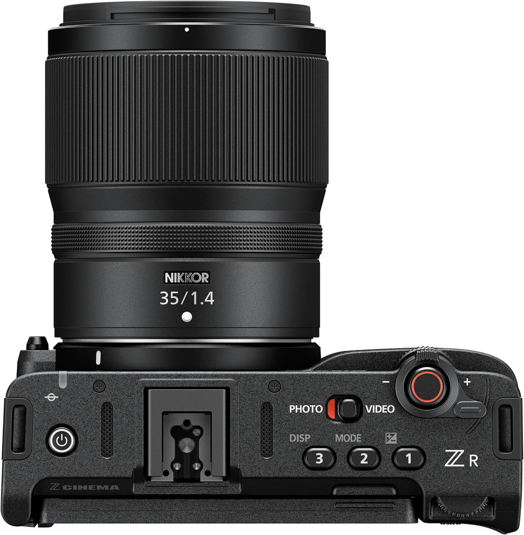 Nikon RED Z Cinema | ZR Cinema Camera | 32-Bit Float Audio RED Color Science 6K Full-Frame Camera Body with 4' DCI-P3 Monitor and 35mm Prime Lens