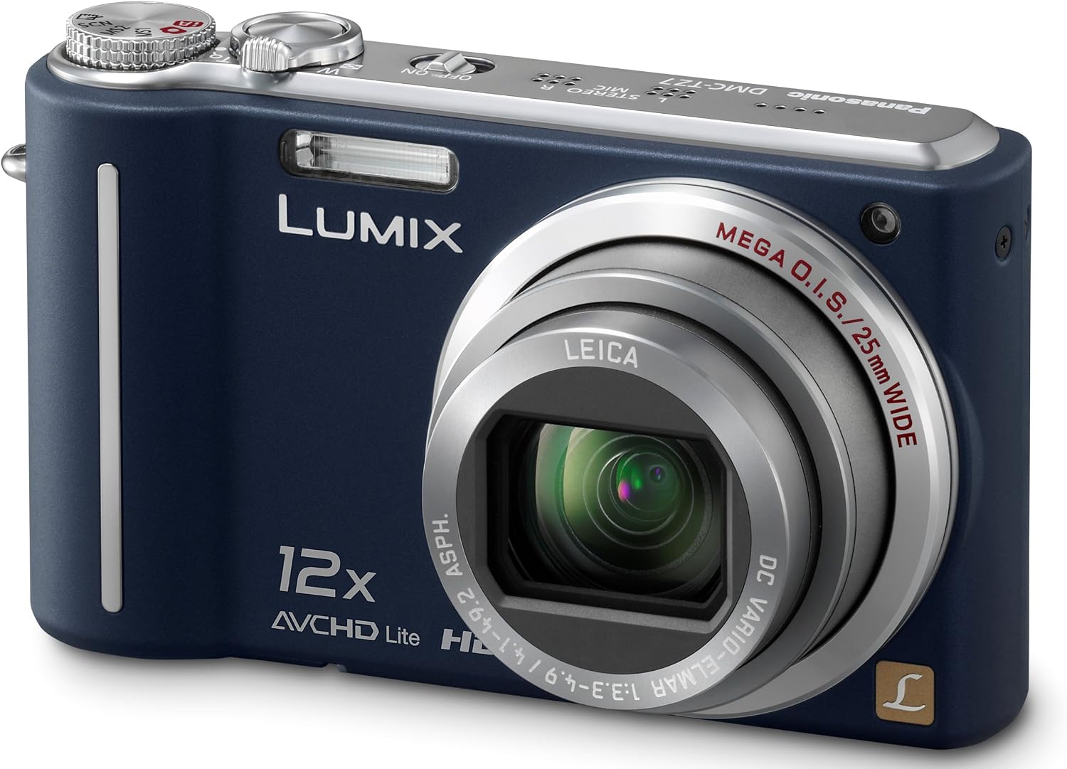 Panasonic Lumix DMC-ZS3 10MP Digital Camera with 12x Wide Angle MEGA Optical Image Stabilized Zoom and 3 inch LCD (Blue)