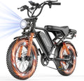 Electric ebike | Full Suspension | Peak 1500w Motor | 25/31MPH Top Speed | Range 40-70 Miles | 48V 960/748Wh Removable Battery | LED Headlights | 20/16-Inch All-Terrain Fat Tires |