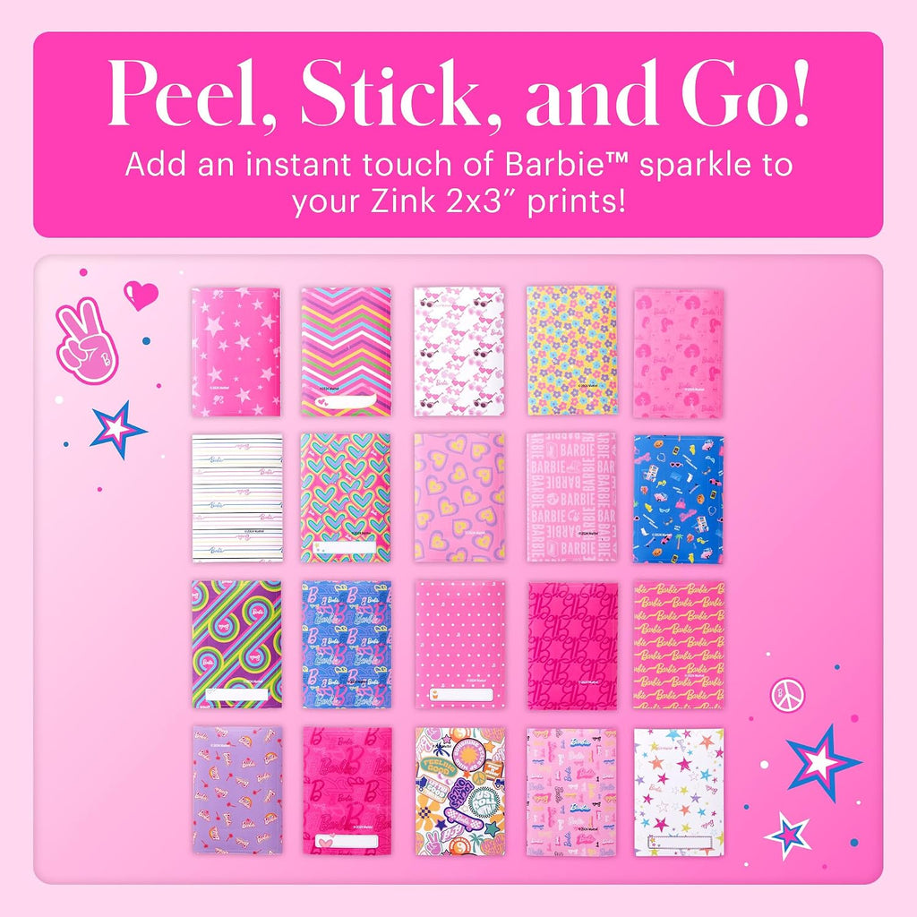 Kodak x Barbie Step Slim Wireless Instant Portable Photo Mobile Printer Gift Bundle (Iconic Style)+ Barbie Camera Case, Photo Album, Sticker & Hanging Frames, 50 Stickers + Zink Paper (20 Sheets)