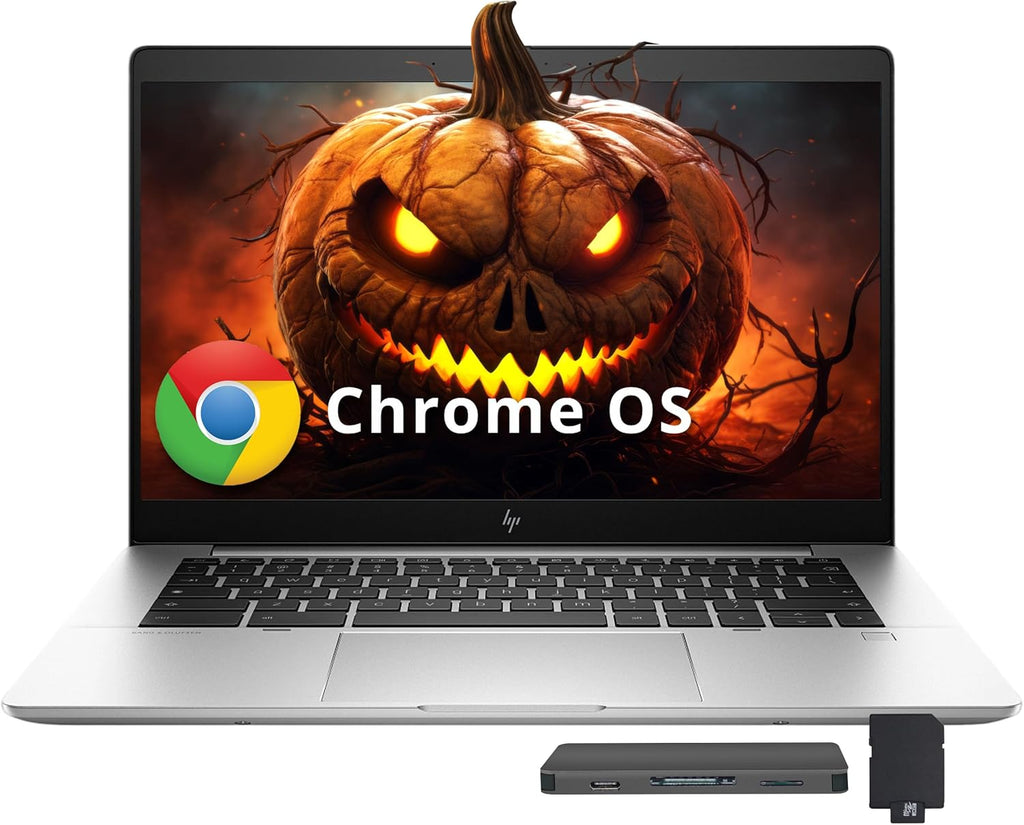 HP Elite C640 G3 14' FHD Chromebook, i5-1245U, 8GB LPDDR4X, 416GB Storage (256GB eMMC+160GB Docking Station), Webcam, Wi-Fi 6E, Iris Xe Graphics, Chrome OS, Silver
