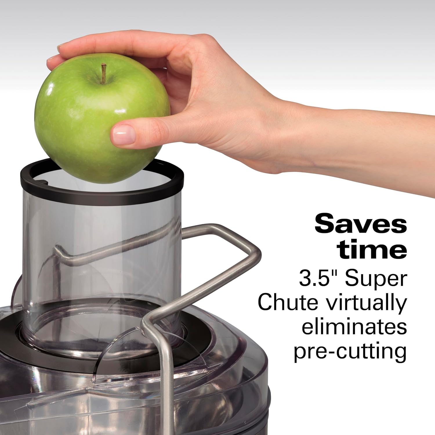 Hamilton Beach Professional Juicer Machine, Centrifugal Extractor, with 3.5' Super Chute for Whole Fruits and Vegetables, 1100 Watts Easy Sweep Cleaning Tool, Black (67906)