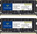 Timetec 32GB KIT (2x16GB) DDR4 2133MHz (PC4-2133P) PC4-17000 SODIMM Laptop RAM – 260-Pin 1.2V CL15 Non-ECC Unbuffered Memory Module for Laptop, Notebook, Mini PC, All-in-One