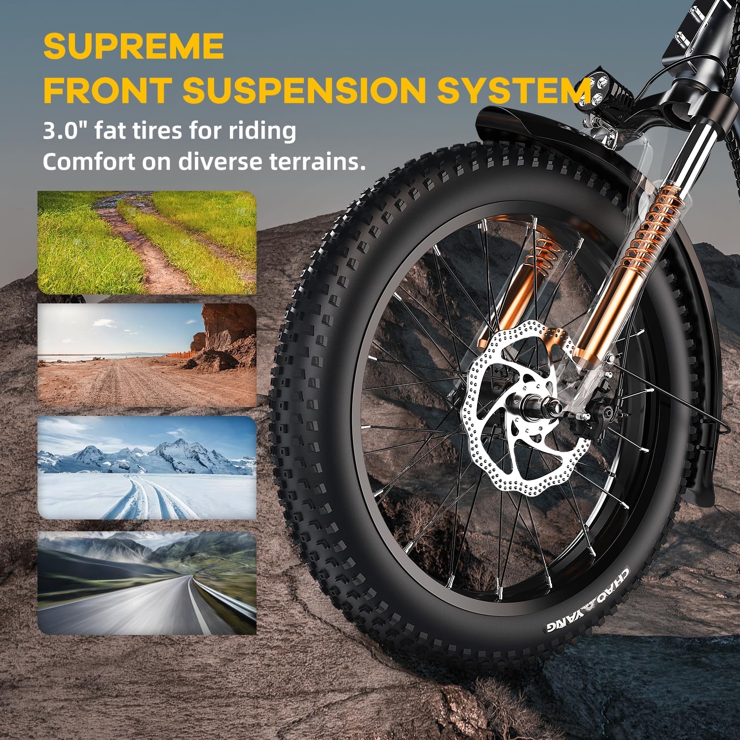 bluebiko 1000W Folding Electric Bike, 48V 20AH Removable Battery E Bike, 70 Miles Max Range, 20' Fat Tire Adults Electric Bike,7-Speed Ebike for City Commuting,Off-Roading,Mountain