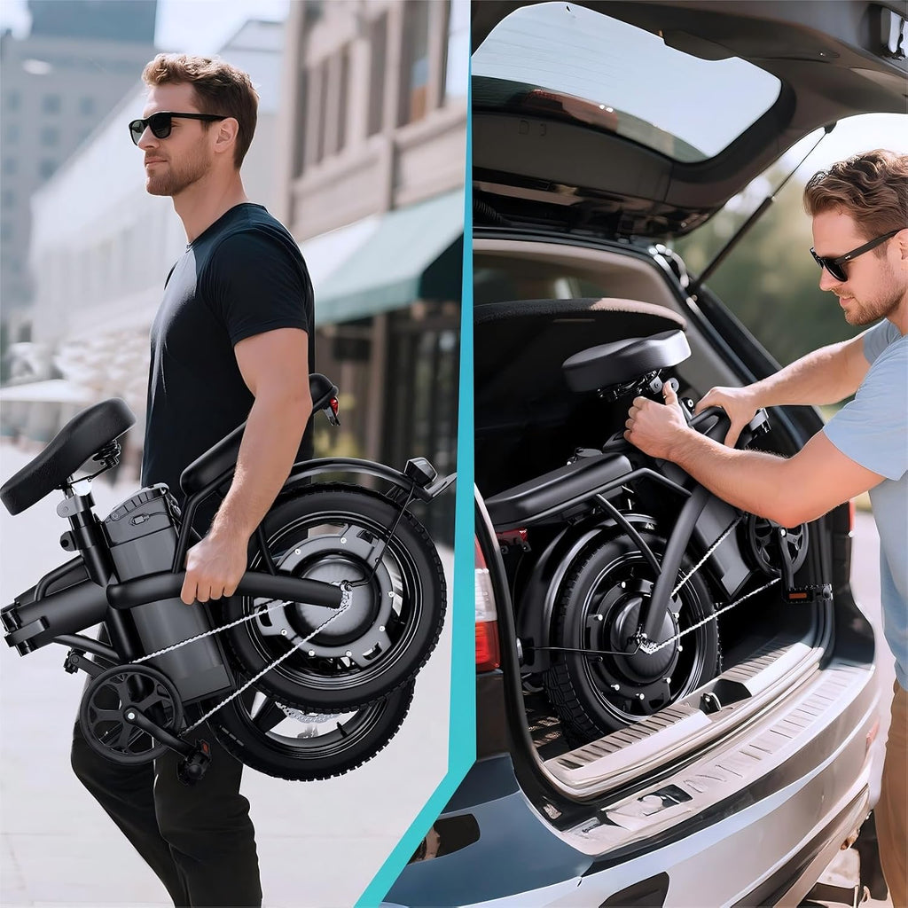 550W Electric Mountain Bike for Adults, 48V 12Ah EBike Climbs 25° Slopes, 23MPH Max Speed Fat Tire Electric Bicycle, 40 Miles Range, UL Certified Off-Road E-Bike