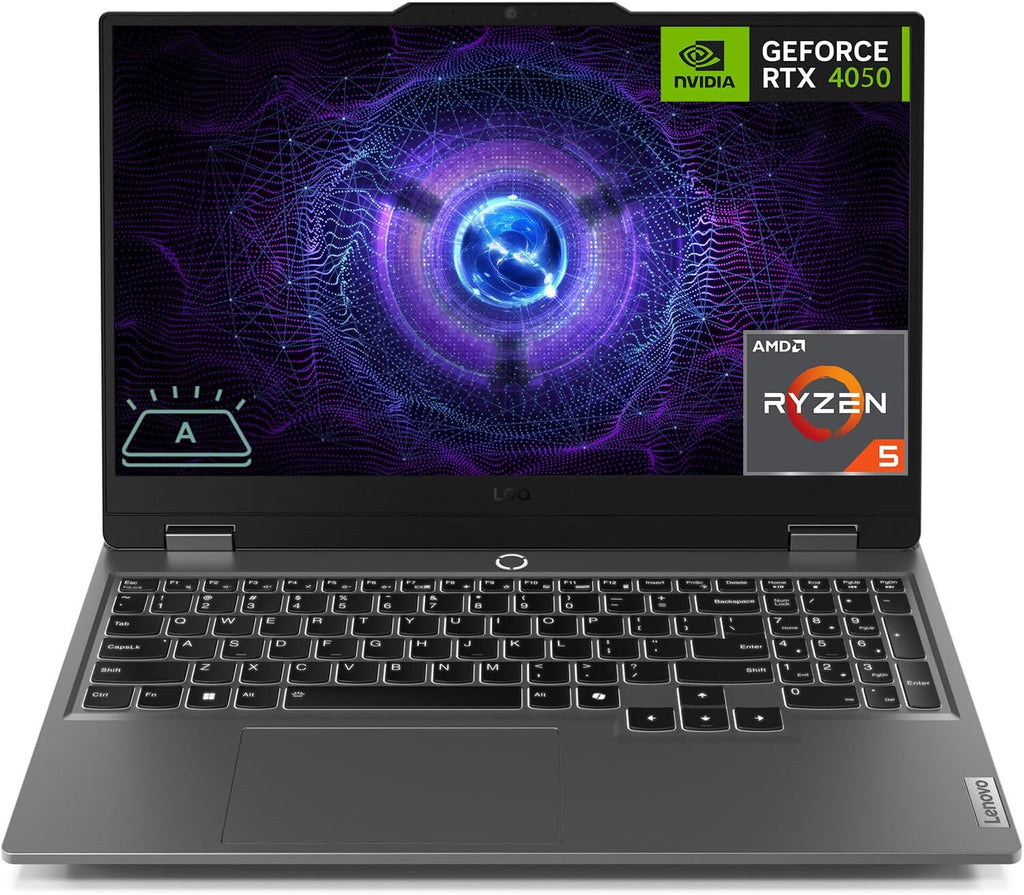Lenovo LOQ Gaming Laptop, 15.6' FHD 144Hz Display, AMD Ryzen 5 7235HS Processor, GeForce RTX 4050, 16GB DDR5, 1TB SSD, Wi-Fi 6, Ethernet, USB-C, HDMI, Backlit Keyboard, Windows 11 Home