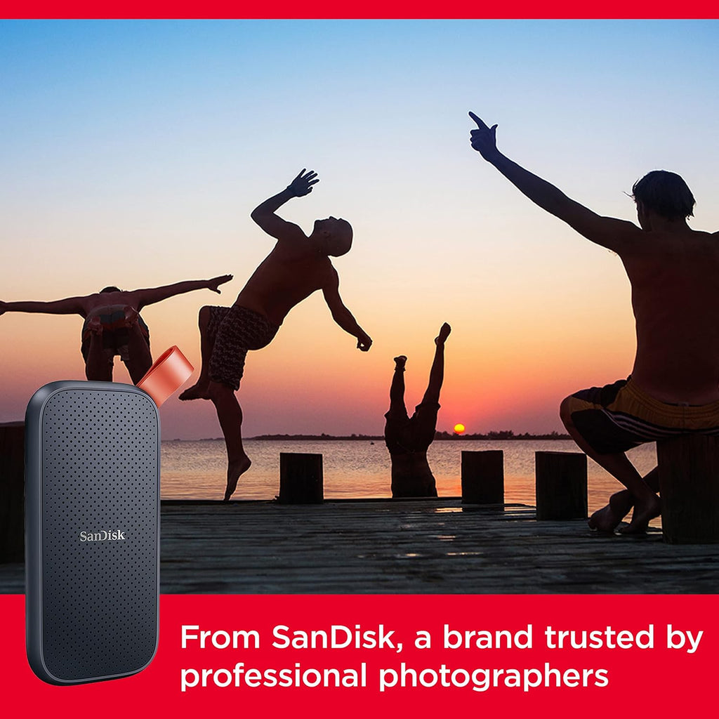 SANDISK 1TB Portable SSD - Up to 800MB/s, USB-C, USB 3.2 Gen 2, Updated Firmware - External Solid State Drive - SDSSDE30-1T00-G26