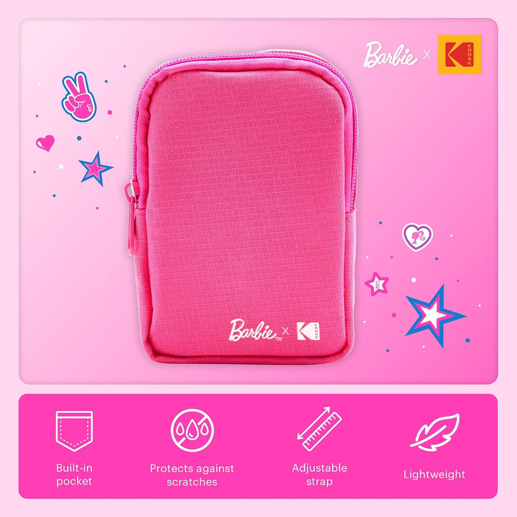 Kodak x Barbie Step Slim Wireless Instant Portable Photo Mobile Printer Gift Bundle (Signature Style)+ Barbie Camera Case, Photo Album, Sticker & Hanging Frames, 50 Stickers + Zink Paper (20 Sheets)
