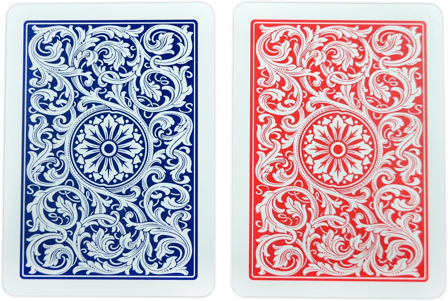 Copag 1546 Design 100% Plastic Playing Cards, Poker Size (Standard) Red/Blue (Jumbo Index, 6 Sets)