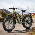 PUCKIPUPPY Boxer Electric Bike for Adults 960W, 48V 20AH Battery Ebike, Full Suspension 26' Fat Tire E Bike, 28MPH 80Miles Range Mountain Electric Bicycle, 7 Speed Hydraulic Disc Brakes