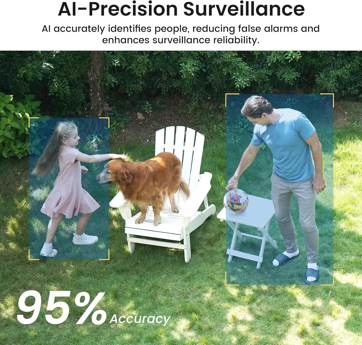 aosu Solar Security Cameras Wireless Outdoor, 4-Cam Kit, 2K QHD Home Security System with 166° Ultra-Wide Angle, Color Night Vision, 60 Days aosuBase Local Storage, No Subscription Needed