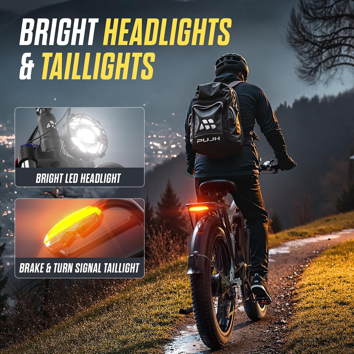 6000W Dual Motor Ebike for Adults, 60V 20Ah Fast Electric Bike 45mph,Up to 110 Miles,24' Fat Tire Full Suspension Electric Bike for Snow Off-Road Commuter Mountain E-Bike for Men Women