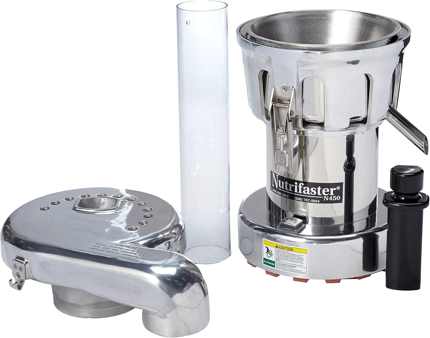 N450 Multi Purpose Juicer | Polished Aluminum, 6 Lb Container