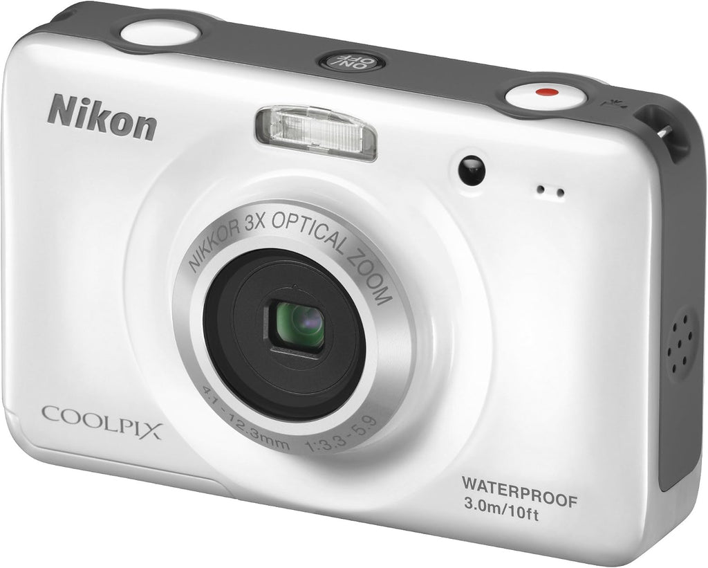 Nikon COOLPIX S30 10.1 MP Digital Camera with 3x Zoom Nikkor Glass Lens and 2.7-inch LCD (White)