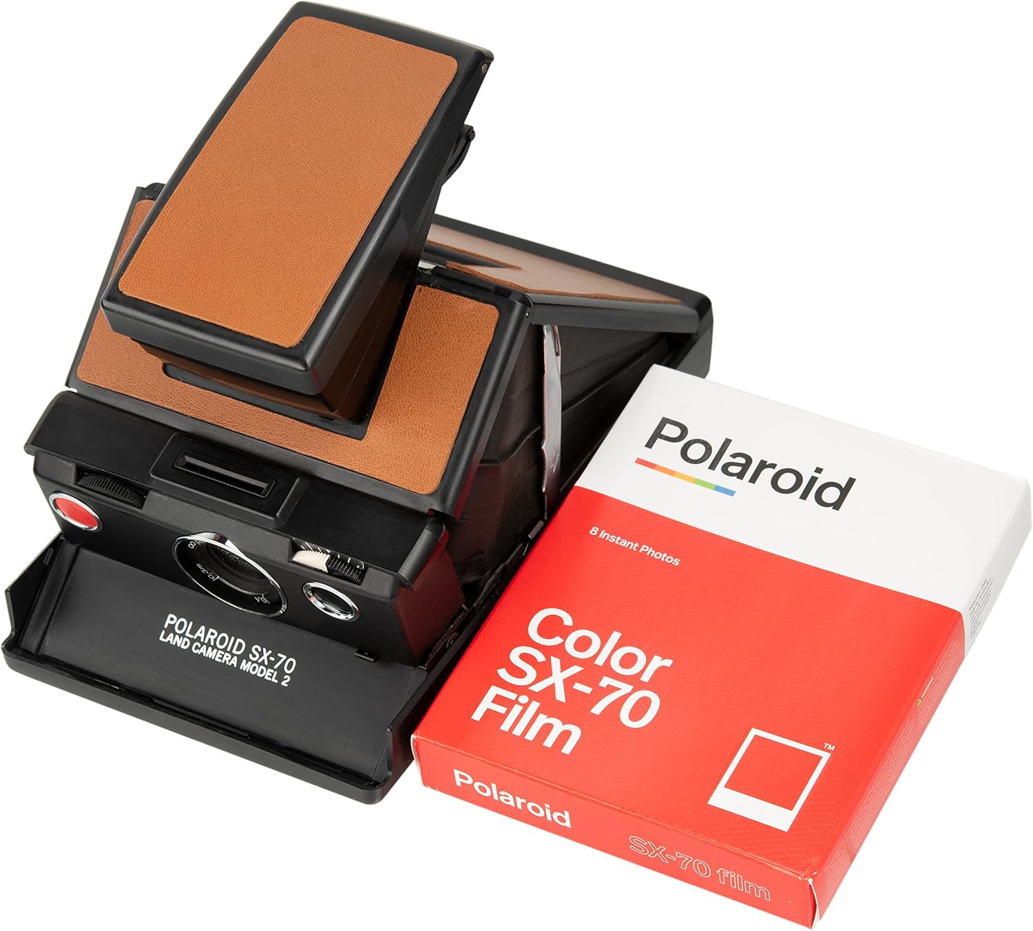 Polaroid SX-70 Land Camera Model 2 – Black Edition | Refurbished Folding SLR Instant Camera | Manual Focus | Uses SX-70 Film (Renewed)