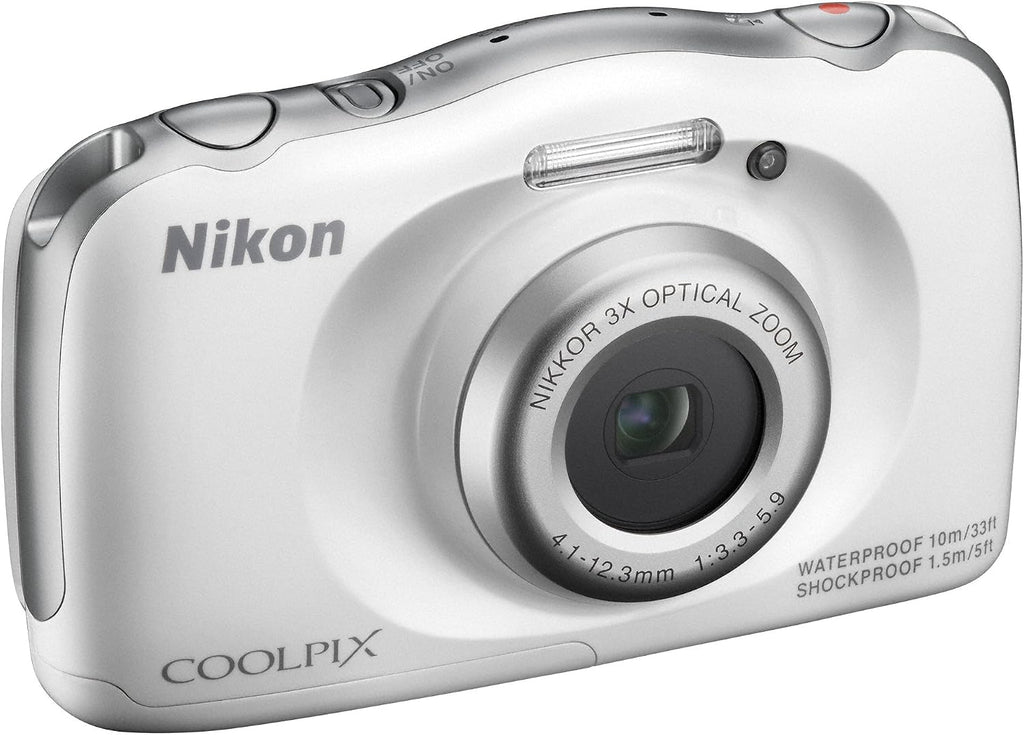 Nikon COOLPIX S33 Waterproof Digital Camera (White) - International Version
