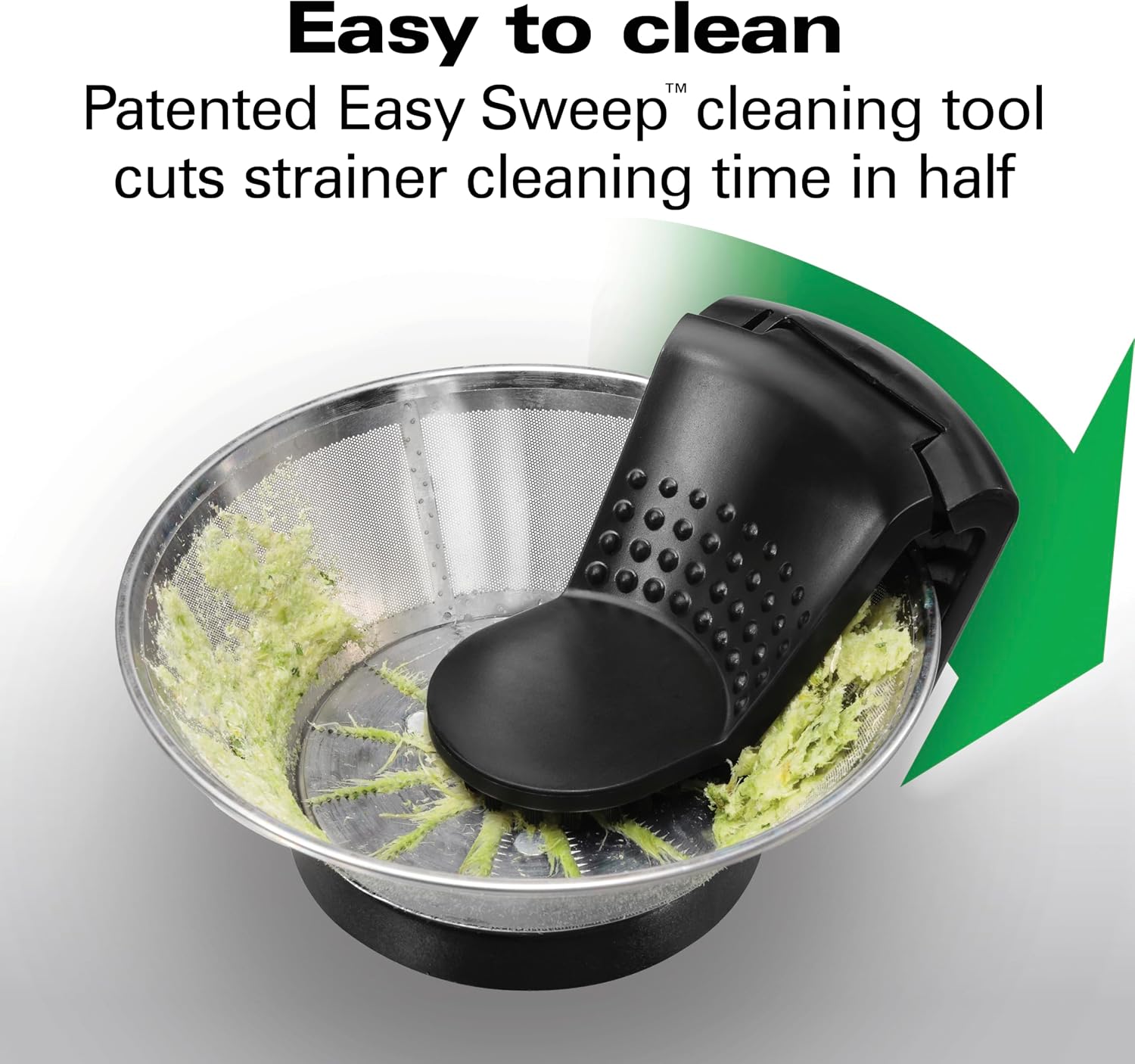 Hamilton Beach Professional Juicer Machine, Centrifugal Extractor, with 3.5' Super Chute for Whole Fruits and Vegetables, 1100 Watts Easy Sweep Cleaning Tool, Black (67906)