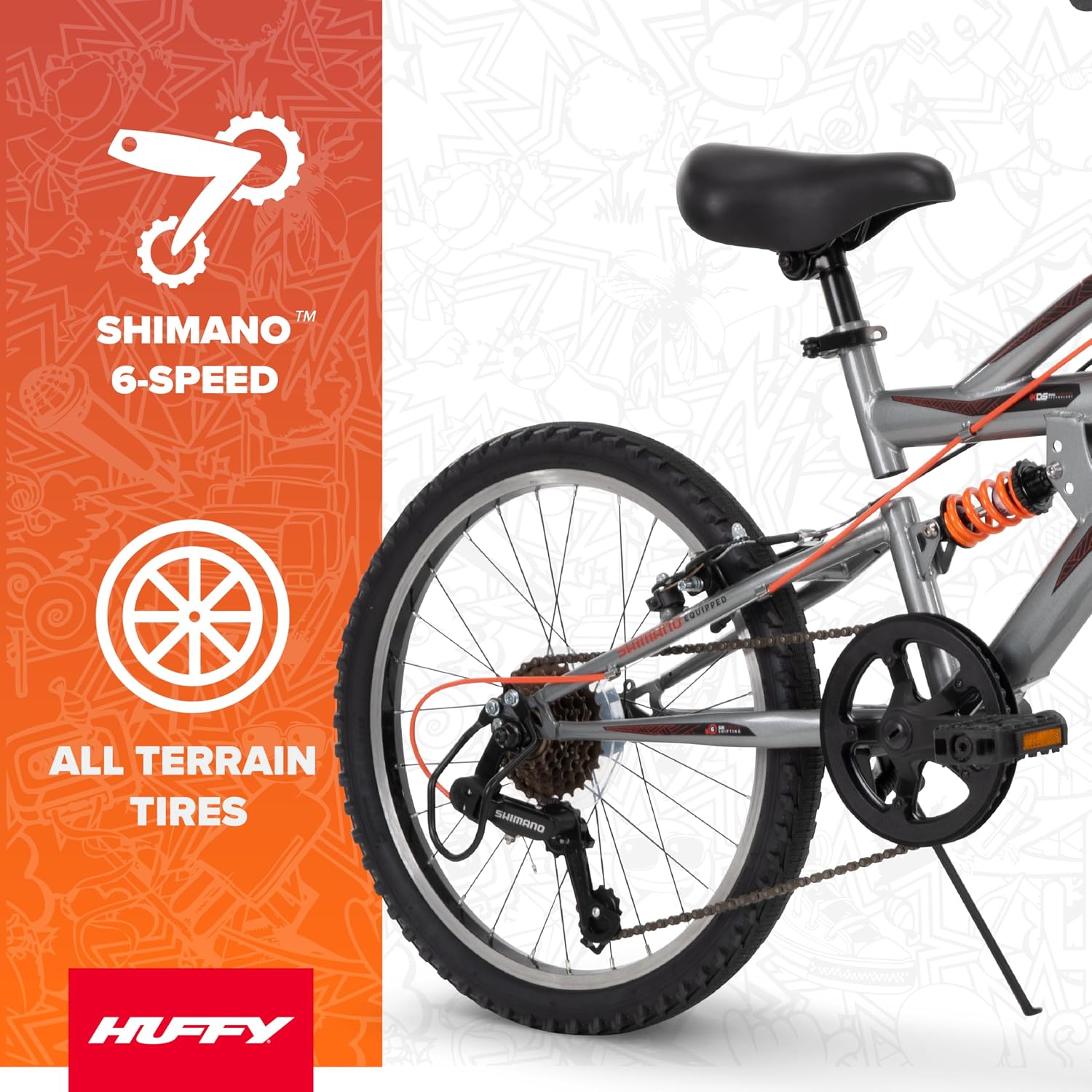 Huffy Boys and Girls 20' Bikes, Ideal for Ages 5+, Rugged and Durable Design, Easy to Assemble, Multiple Designs and Color Options Available, Beginner Level Rider