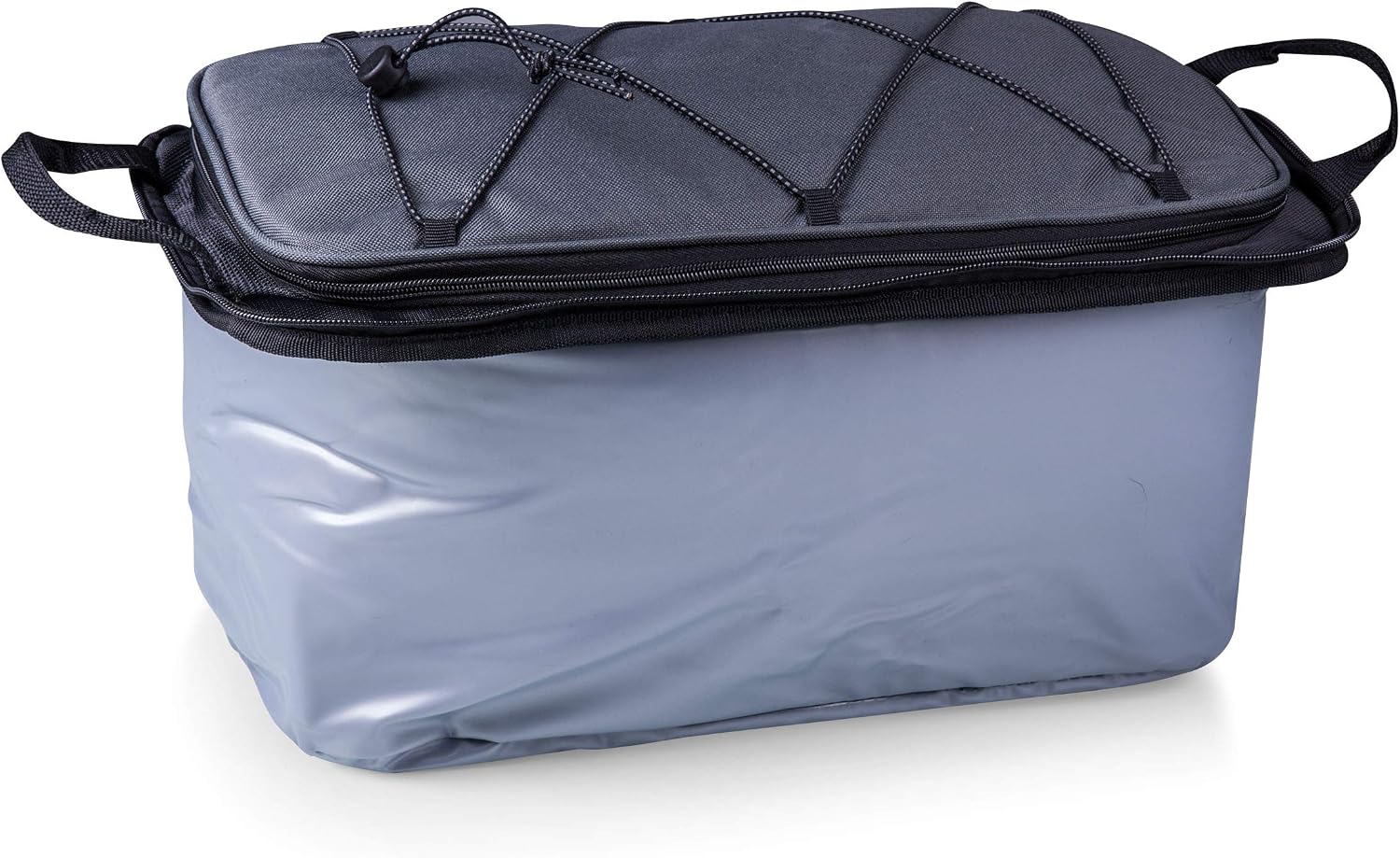 ONIVA - a Picnic Time brand Buccaneer Portable Charcoal Grill & Cooler Tote, (Black with Gray Accents)