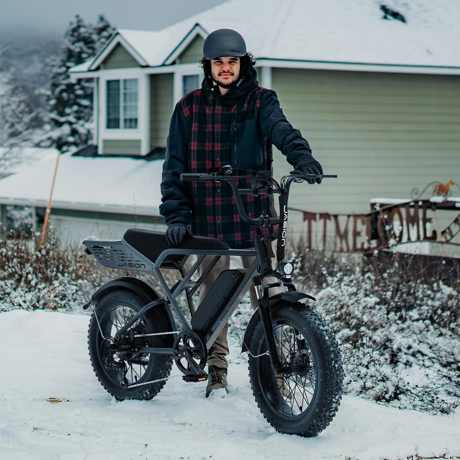 Jasion RetroVolt Pro Electric Bike for Adults, [3000W Peak Motor & 38 MPH & 90-Miles], 52V 20AH Removable Battery, Hydraulic Brakes EBike, 20'' X 4'' Fat Tire Electric Dirt Bike
