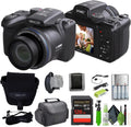 MINOLTA MN40Z 20 Mega Pixels 40x Optical Zoom Digital Camera with 1080p FHD Video, Black, Bundle with 64GB Memory Card + Vlog Tripod + 4xAA Battery with Charger + Accessories