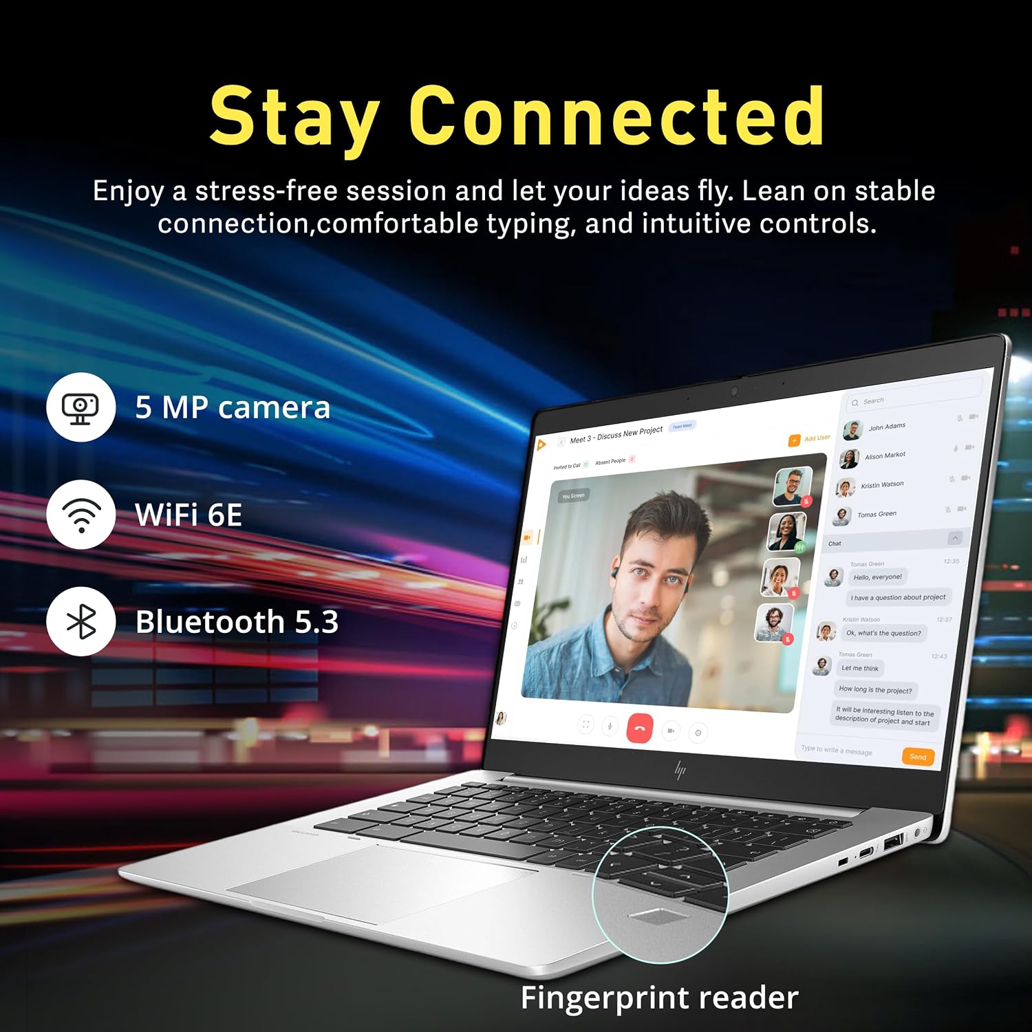 HP Elite C640 G3 14' FHD Chromebook, Intel i5-1245U, 8GB LPDDR4X, 1.2TB Storage(256GB SSD+1TB Docking Station), Iris Xe Graphics, Webcam, Wi-Fi 6E, Chrome OS, Silver