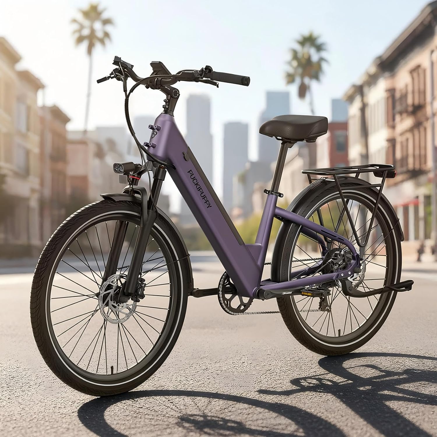 PUCKIPUPPY Electric Bike for Adults 960W, 28MPH 75Miles Commuting Electric Mountain Bike, 48V15AH Removable Battery Adult Electric Bicycles 7-Speed, Poodle Ebike