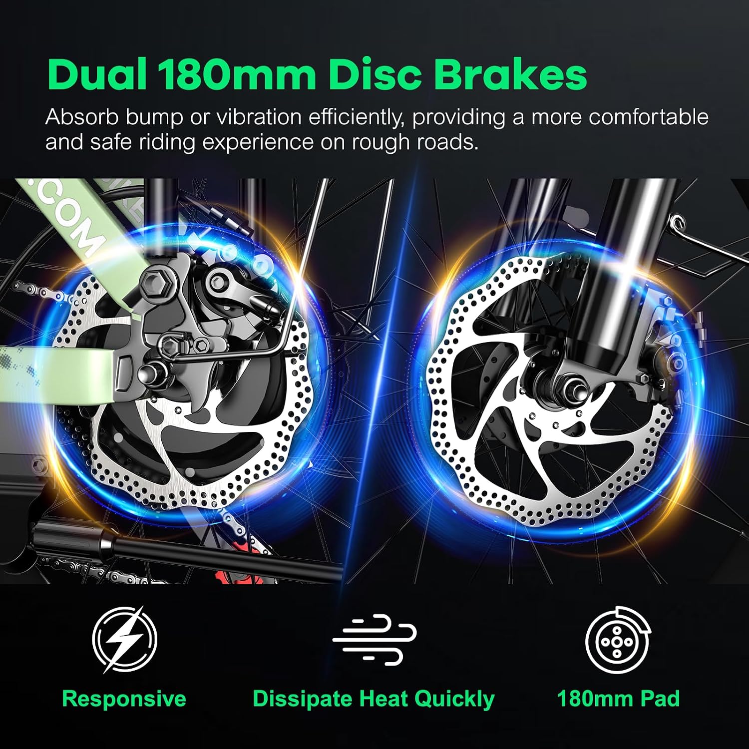 Foldable Electric Bike for Adults, 48V 20Ah Removable Lithium Battery up to 80Miles, 20' Fat Tire 1000W Peak Motor Dirt Ebike Adult Electric Bicycle for Commute Beach Mountain E Bike