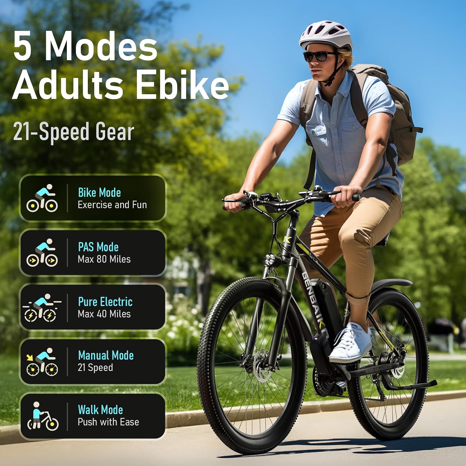 29' Electric Bike for Adults, Max 37MPH 2000W Peak 921.6WH Electric Mountain Bike, 80 Miles Ebike 21-Speed Gears, IP7 Waterproof E Bicycle E Bike for Commuter