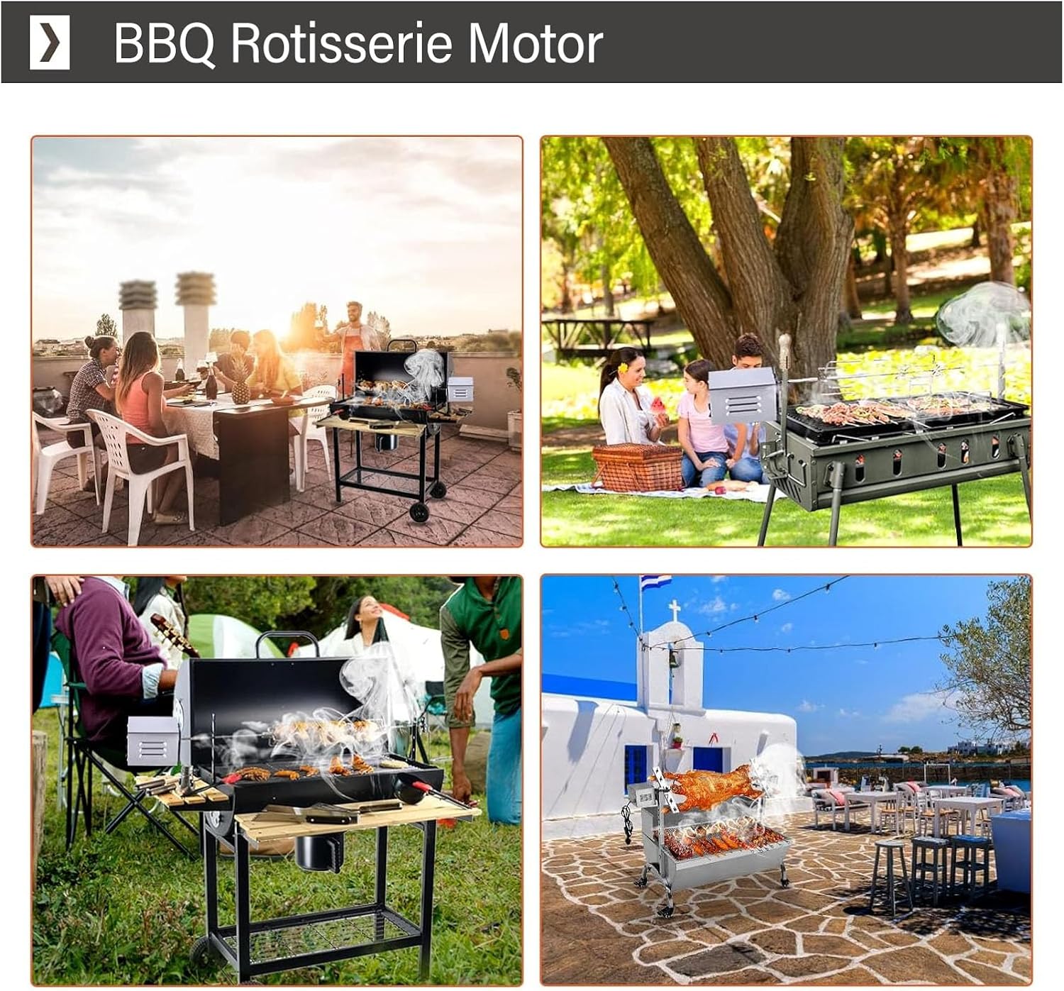 Grill Rotisserie Motor, SUS 45W 200 to 250kg Torsion Electric Barbecue Motor Replacement Grill Roast Meat Motor BBQ Rotisserie Motor for Grill 100 to 240V(US Plug)