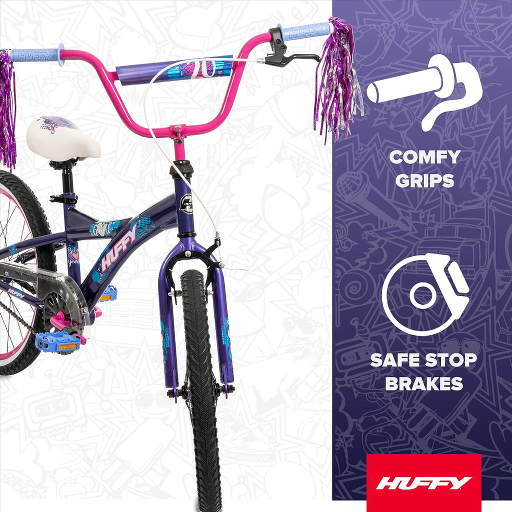 Huffy Boys and Girls 20' Bikes, Ideal for Ages 5+, Rugged and Durable Design, Easy to Assemble, Multiple Designs and Color Options Available, Beginner Level Rider
