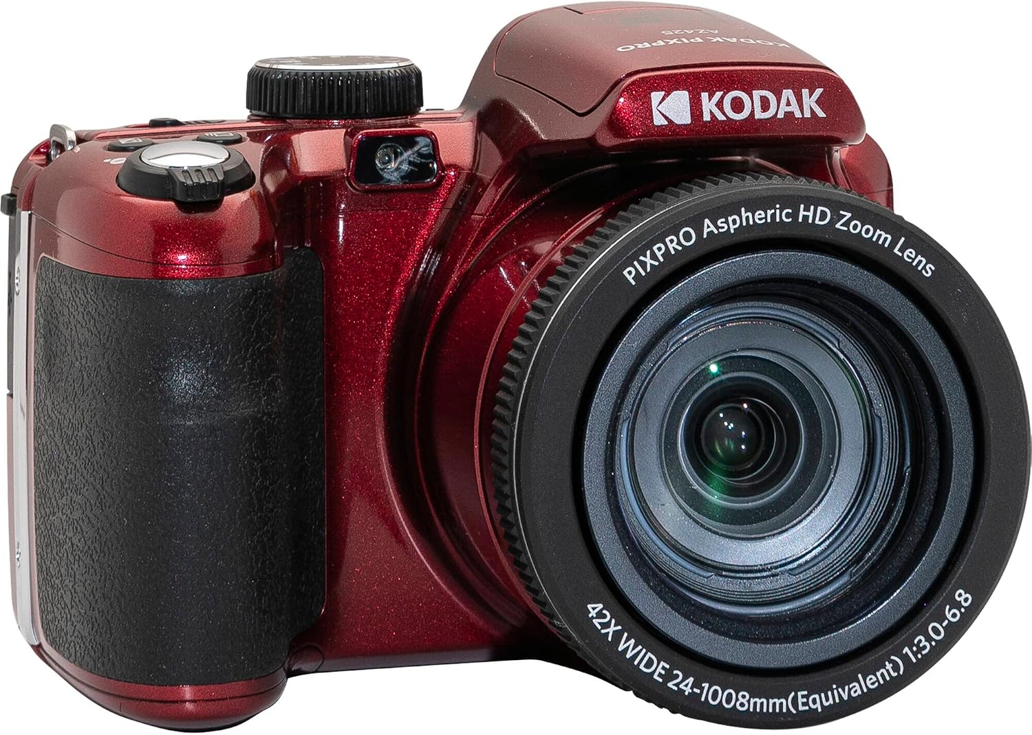 Kodak PIXPRO AZ425 Digital Camera + 64GB Memory Card + Camera Case (Black) + USB Card Reader + Table Tripod + Accessories (Red)