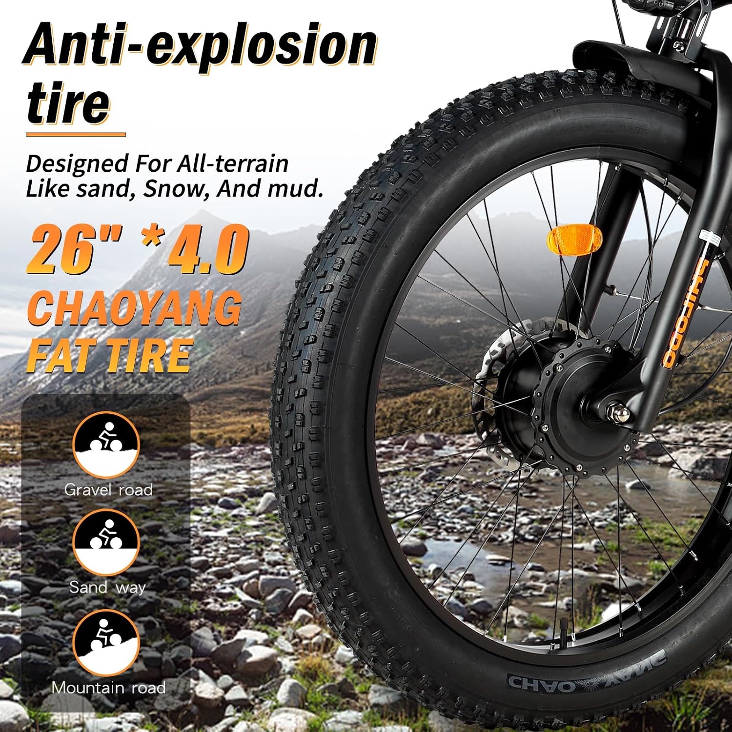5000w Dual Motor Electric Bicycles, 60V Battery E-Bike with 45 MiIe P-Hour Electric Bike for Adults, 26 Fat Tire Hunting Ebike for All Terrain, Full Suspension Electric Ebike