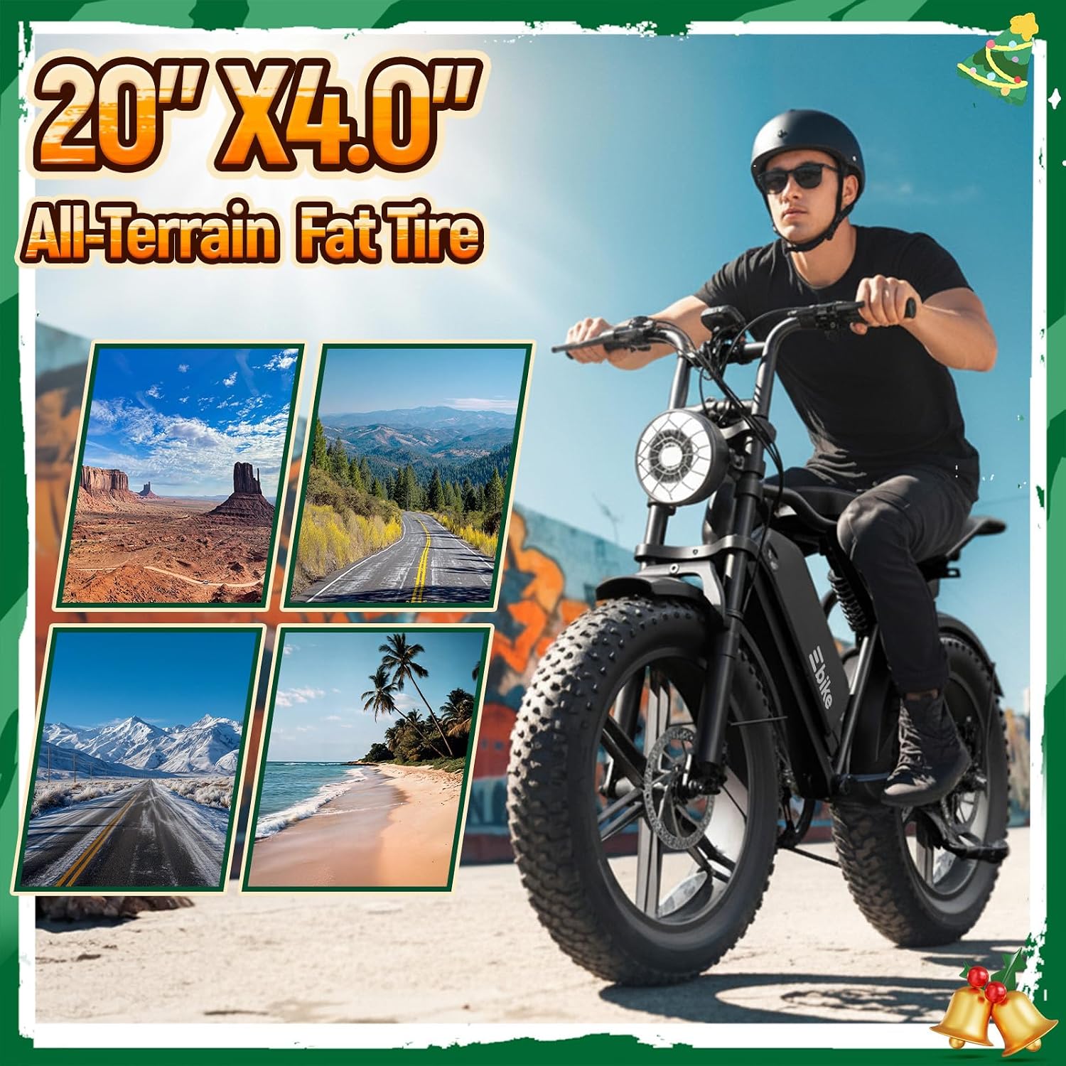 TST Electric Bike for Adults, 1500W Peak Motor 60/100 Miles Fat Tire Ebike with 48V 15Ah/25Ah Removable Battery 20' Fat Tire Electric Dirt Bike Full Suspension and 7-Speed