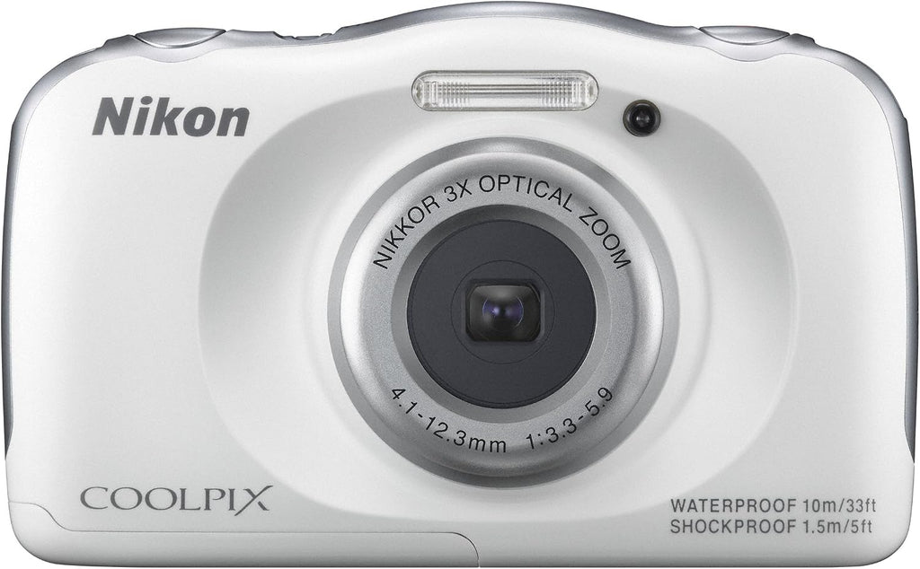 Nikon COOLPIX S33 Waterproof Digital Camera (White) - International Version
