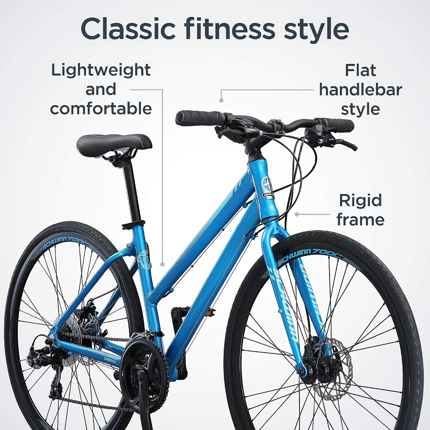 Schwinn Volare 1300 Road Bike, 700c Mens and Womens Bike, 14-Speed Drop Bar Road Bicycle, Aluminum Frame, Sport Tires, Fitness Seat, Alloy Caliper Brakes, Adult Bicycle