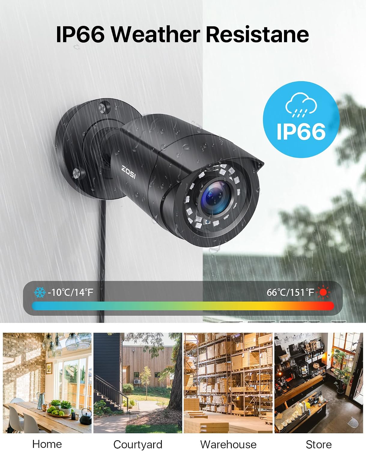 ZOSI 8CH CCTV Camera System, H.265+ 5MP Lite DVR Recorder with 4 x 1080P Outdoor Indoor Security Bullet Cameras, AI Human Vehicle Detection, 80ft Night Vision, Remote Access, NO Hard Drive